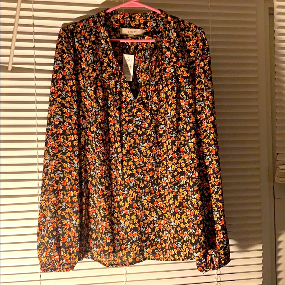 New Loft  V Neck Blouse